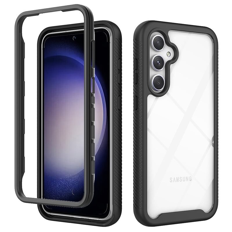 Samsung Galaxy S23 FE Full Cover Case Zwart - 360 telefoonhoesje in twee delen