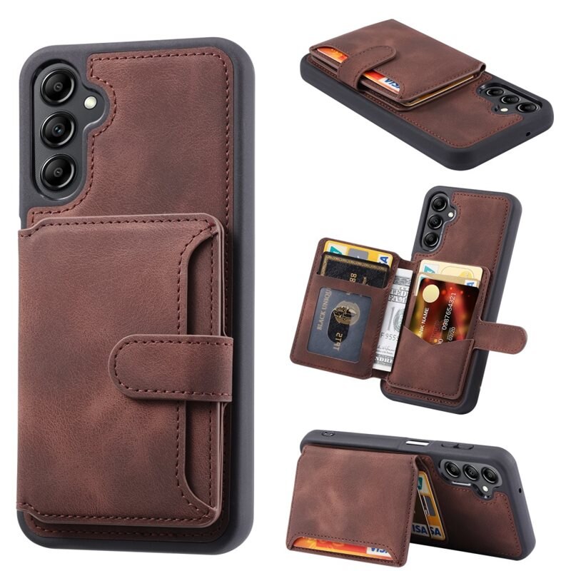 Samsung Galaxy S23 FE RFID blocking Multi-slot Hoesje bruin - Hoesje met ingebouwde portemonnee, RFID-bescherming