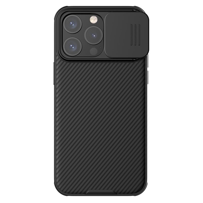 Nillkin CamShield Magnetic Hoesje iPhone 15 Pro Max zwart - Telefoonhoesje met MagSafe en camerabescherming