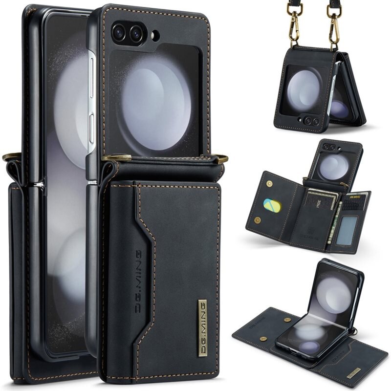 DG.MING Card Slots Case Samsung Galaxy Z Flip 5 Black