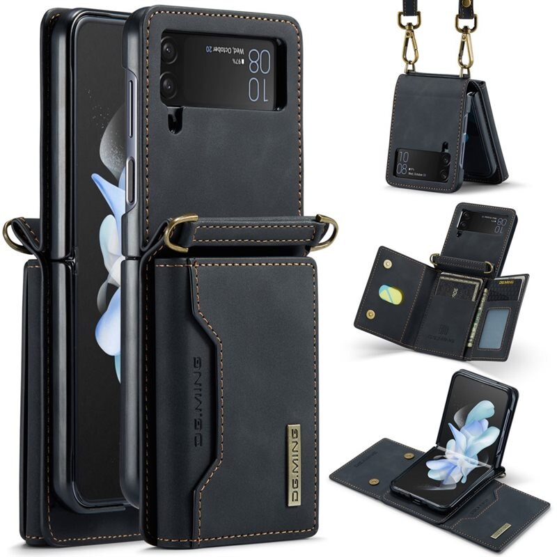 DG.MING Card Slots Case Samsung Galaxy Z Flip 4 Black