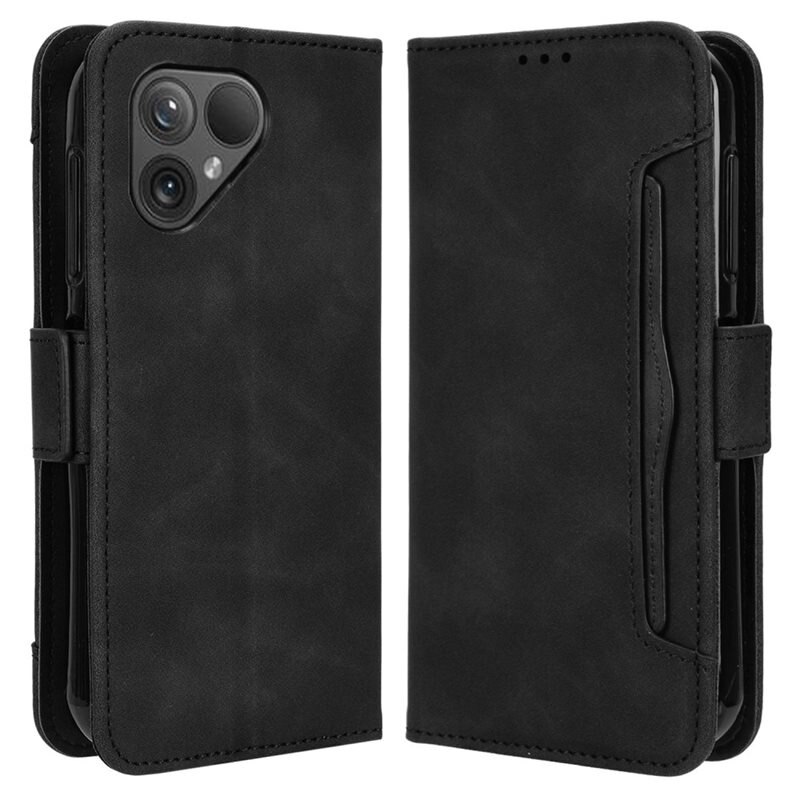 Fairphone 6 Multi Bookcover hoesje zwart - Telefoonhoesje - Plek voor pasjes en briefgeld, contant geld