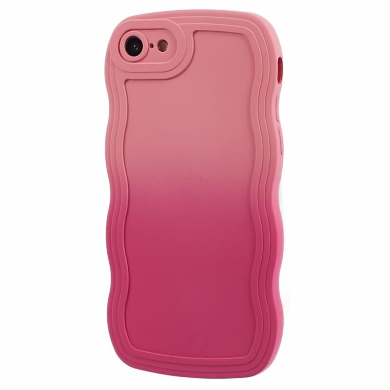 iPhone SE (2020) Wavy Edge Hoesje roze ombre