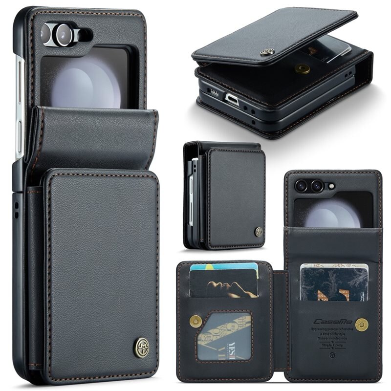 CaseMe RFID blocking Portemonnee hoesje Samsung Galaxy Z Flip 6 zwart
