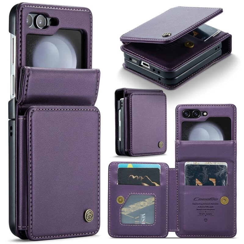 CaseMe RFID blocking Portemonnee hoesje Samsung Galaxy Z Flip 5 paars