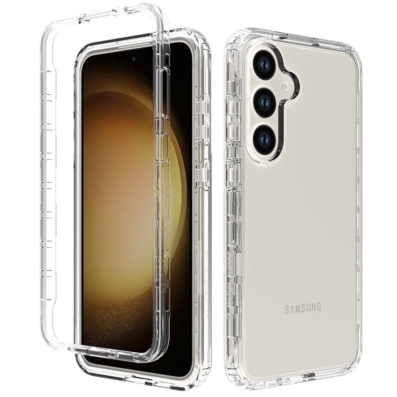 Samsung Galaxy S24 Full Cover Case Transparant - 360 telefoonhoesje in twee delen