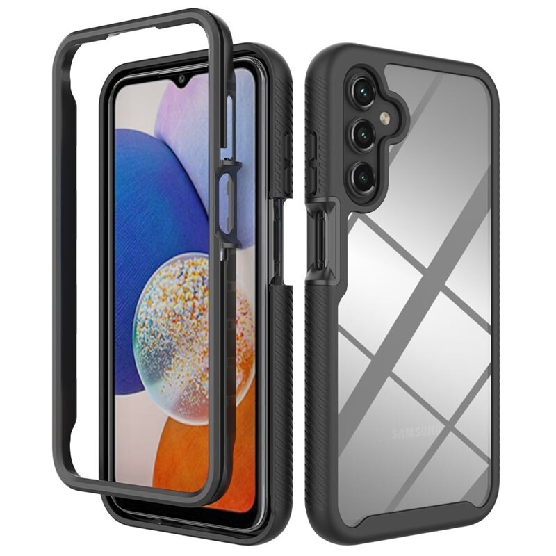 Samsung Galaxy A15 Full Cover Case Zwart - 360 telefoonhoesje in twee delen