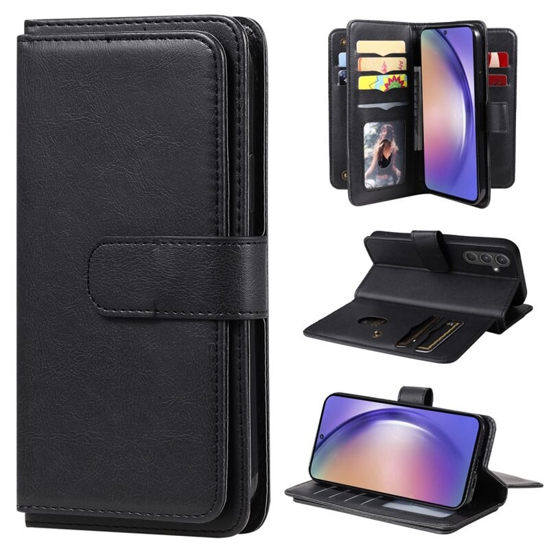 Samsung Galaxy A55 Smartphonehoesje Multi-slot, zwart - Portemonneehoesje met veel kaartsleuven