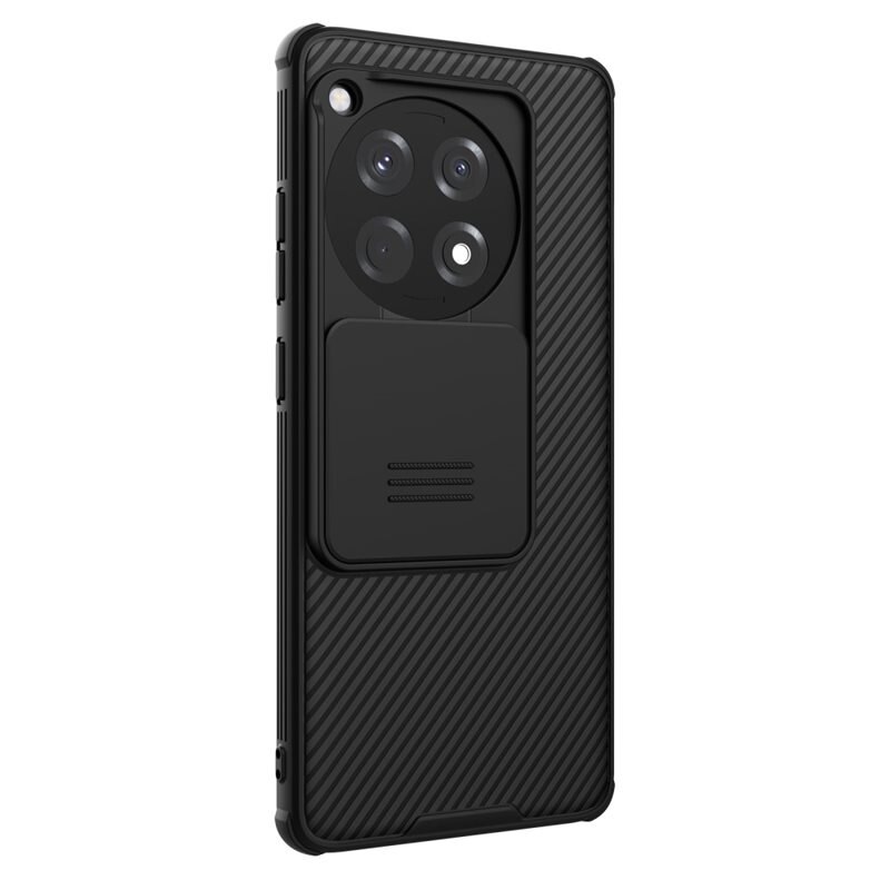 Nillkin CamShield Case OnePlus 12R Zwart - Hoesje met ingebouwde camerabescherming