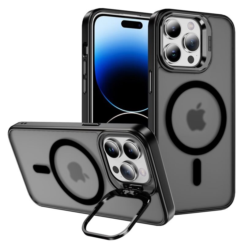 iPhone 14 Pro Max Hybridcase Kickstand MagSafe Zwart