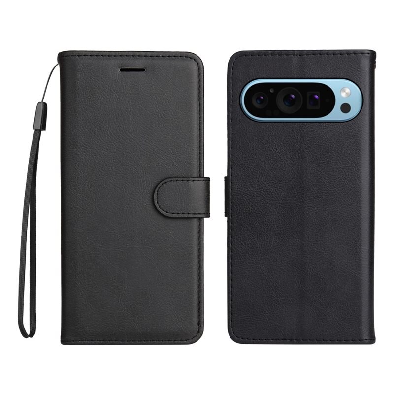 Google Pixel 9 Bookcover hoesje zwart - Telefoonhoesje met plek voor pasjes en briefgeld