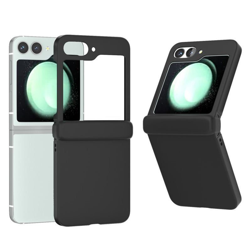 Samsung Galaxy Z Flip 7 FE Hardcase Gummicoating Hinge Protection Zwart