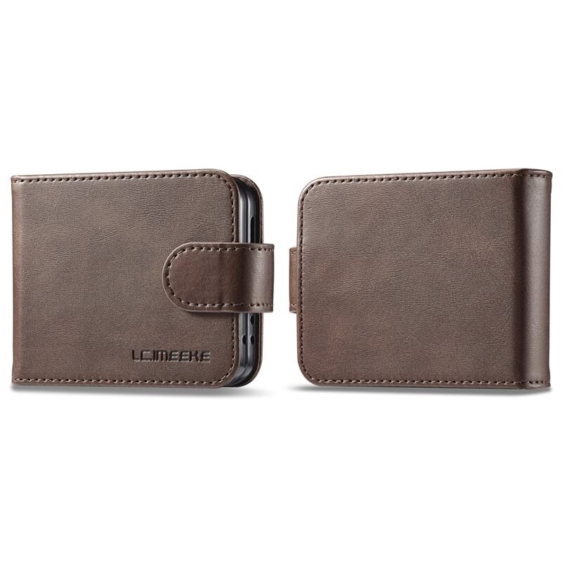 LC.IMEEKE Bookcover hoesje Samsung Galaxy Z Flip 6 bruin
