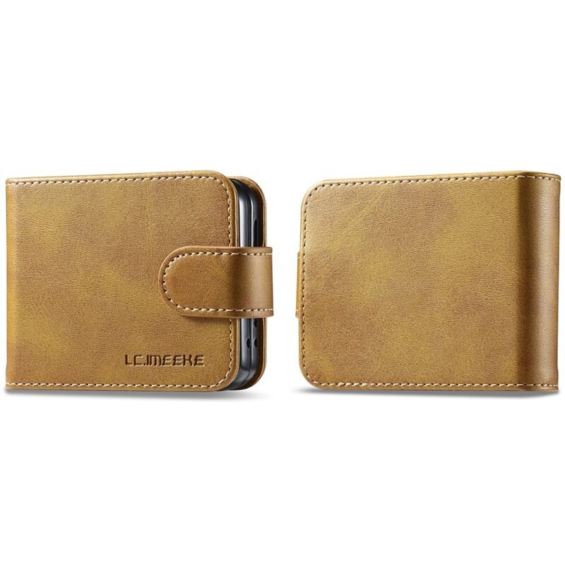 LC.IMEEKE Bookcover hoesje Samsung Galaxy Z Flip 6 cognac