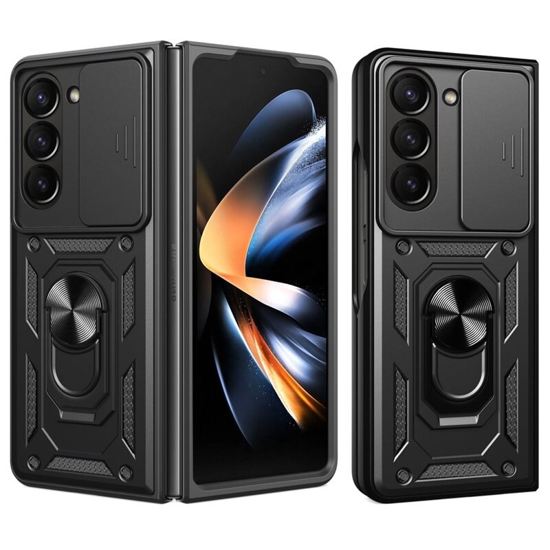 Samsung Galaxy Z Fold 6 Hybridcase Ring+Camera Protector zwart