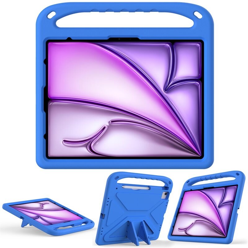 Apple iPad Air 13 2nd Gen (2025) EVA-hoes met handvat Blauw