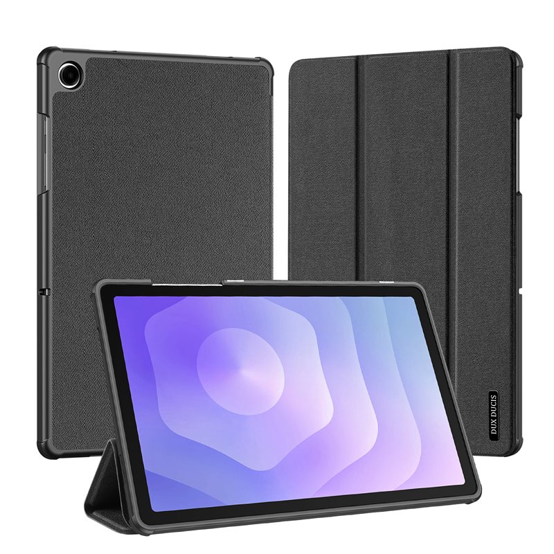 Dux Ducis Domo Tri-Fold Case Samsung Galaxy Tab A11 Plus Zwart - Beschermende tablethoes