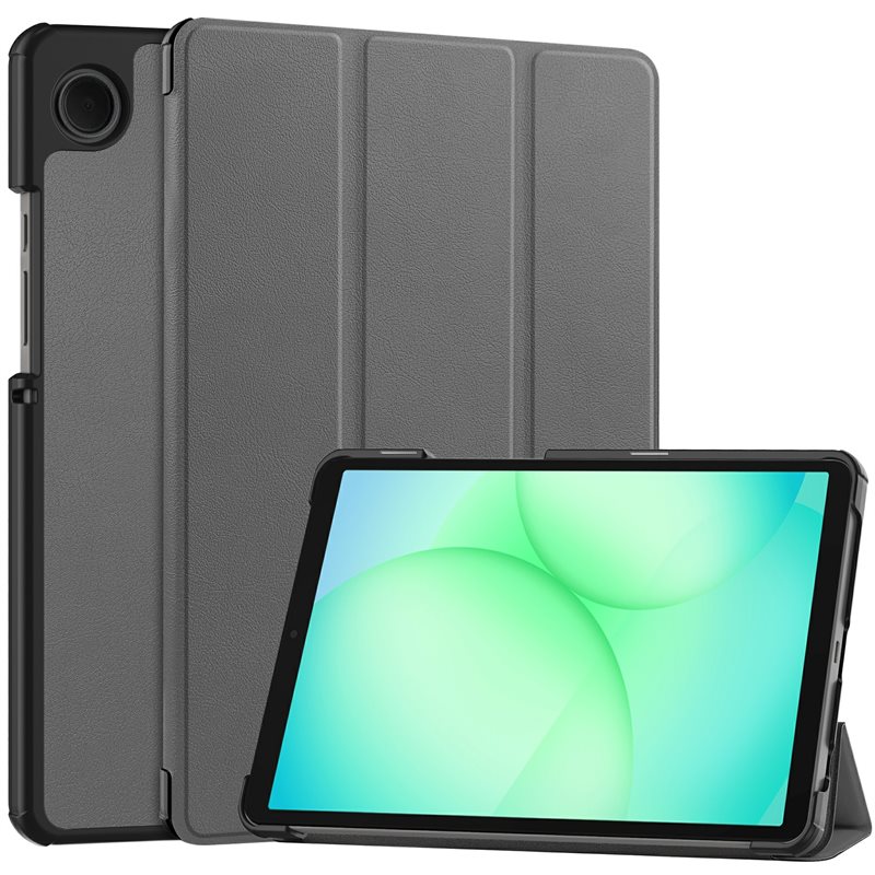 Samsung Galaxy Tab A11 Tri-fold Hoesje Grijs - Beschermende tablethoes met standaardfunctie