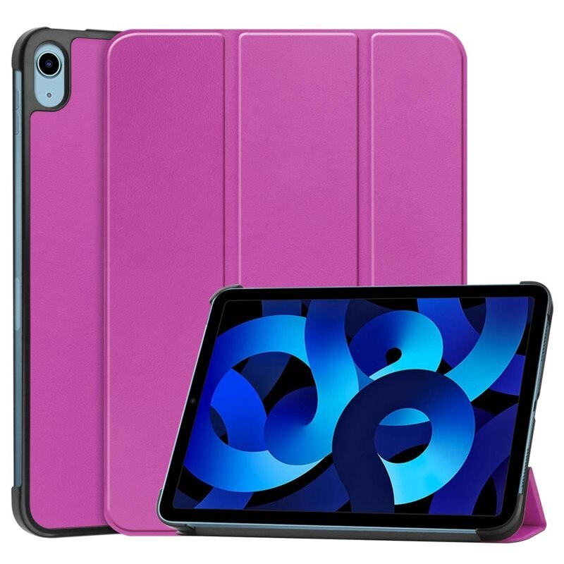 Apple iPad 10.9 10th Gen (2022) Tri-fold Hoesje Paars - Beschermende tablethoes met standaardfunctie