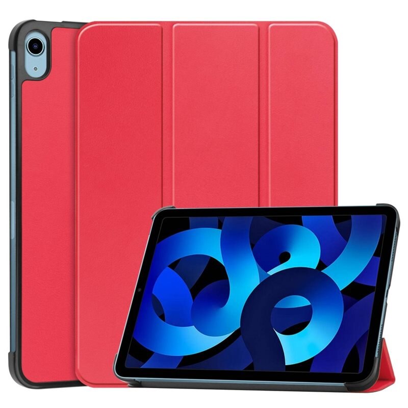 Apple iPad 10.9 10th Gen (2022) Tri-fold Hoesje Rood - Beschermende tablethoes met standaardfunctie