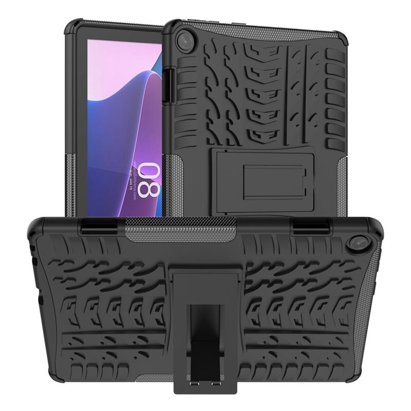 Lenovo Tab M10 (3rd gen) Rugged Case Zwart - Schokbestendig, stoer hoesje voor tablet