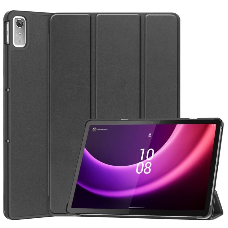 Lenovo Tab P11 (2nd Gen) Tri-fold Hoesje Zwart - Beschermende tablethoes met standaardfunctie