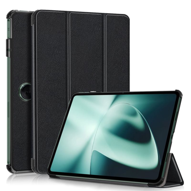 OnePlus Pad Tri-fold Hoesje Zwart - Beschermende tablethoes met standaardfunctie