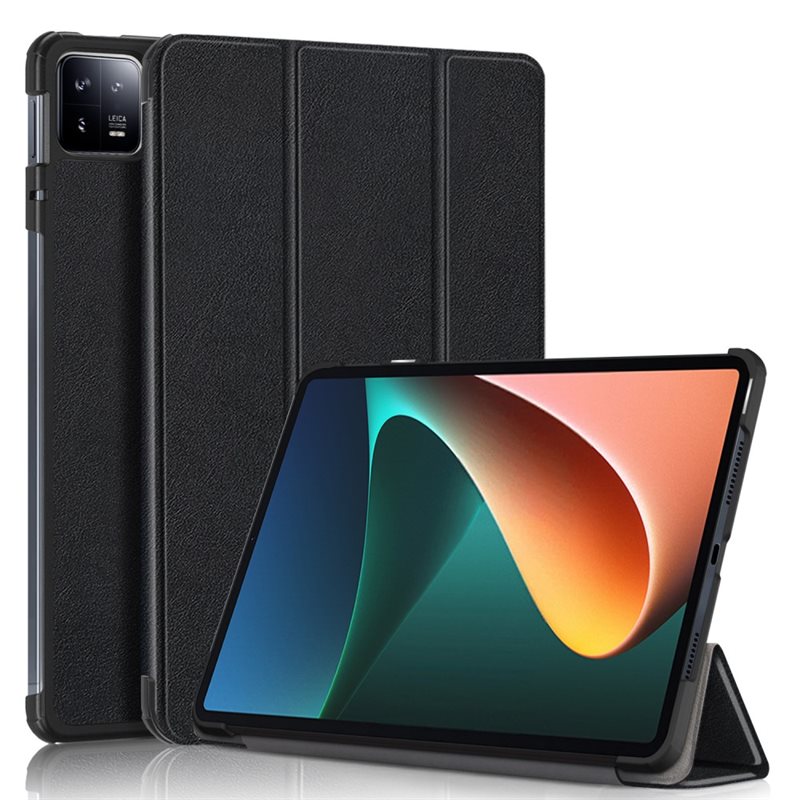 Xiaomi Pad 6 Tri-fold Hoesje Zwart - Beschermende tablethoes met standaardfunctie