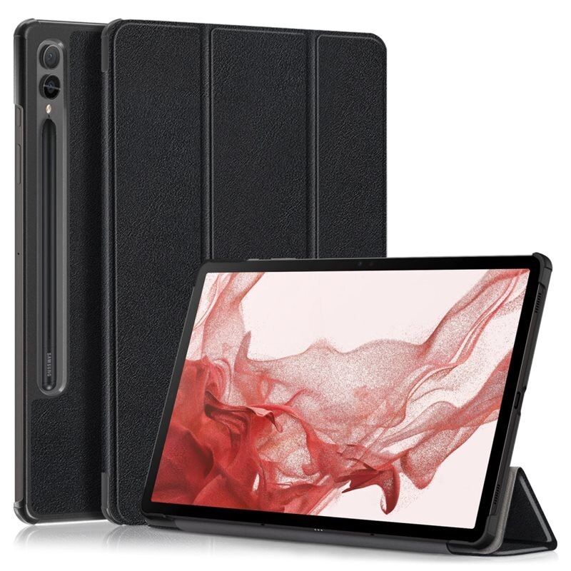 Samsung Galaxy Tab S9 Tri-fold Hoesje Zwart - Beschermende tablethoes met standaardfunctie