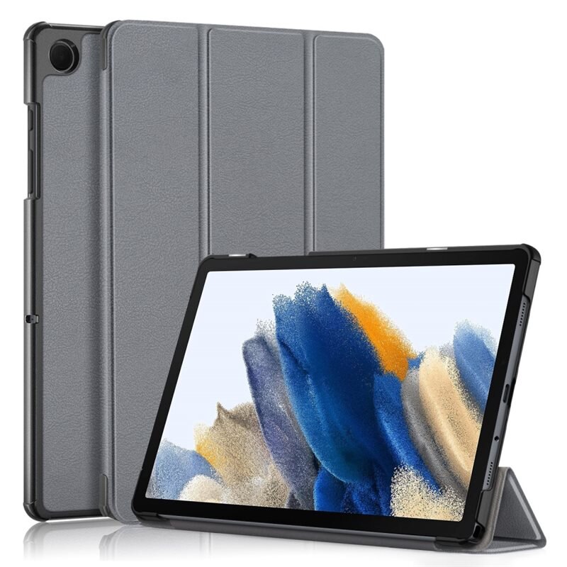 Samsung Galaxy Tab A9 Plus Tri-fold Hoesje Grijs - Beschermende tablethoes met standaardfunctie
