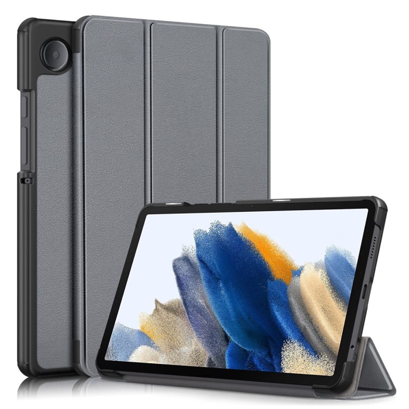 Samsung Galaxy Tab A9 Tri-fold Hoesje Grijs - Beschermende tablethoes met standaardfunctie