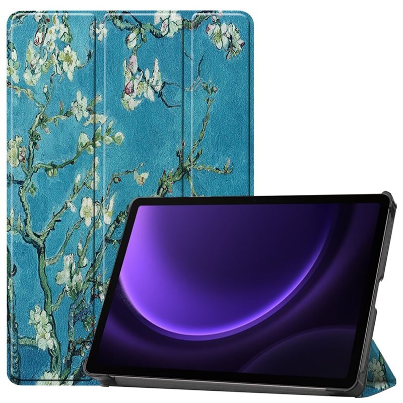 Samsung Galaxy Tab S9 FE Tri-fold Hoesje Kersenbloemen - Beschermende tablethoes met standaardfunctie