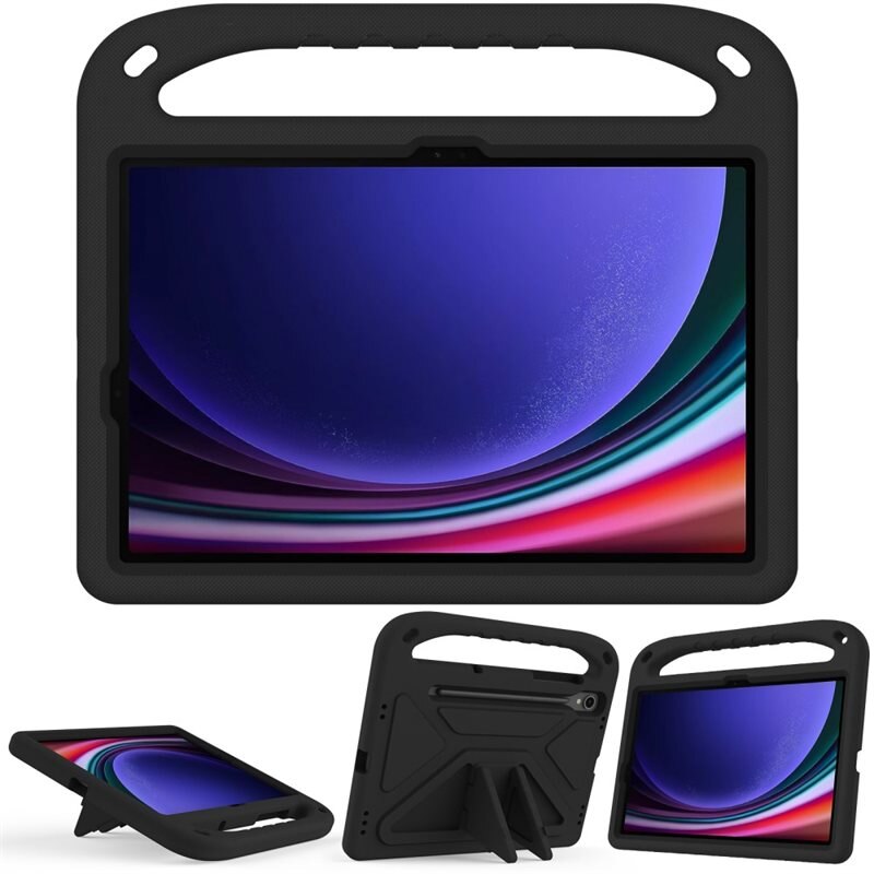 Samsung Galaxy Tab S9 FE EVA-hoes met handvat Zwart