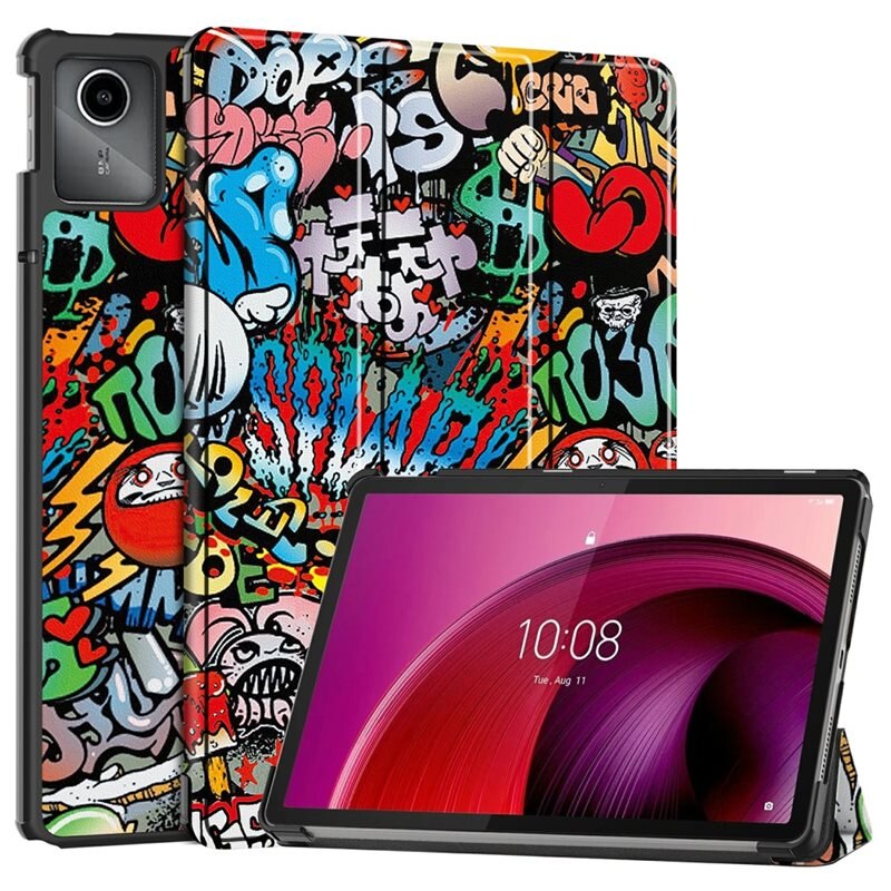Lenovo Tab M11 Tri-fold Hoesje Graffiti - Beschermende tablethoes met standaardfunctie