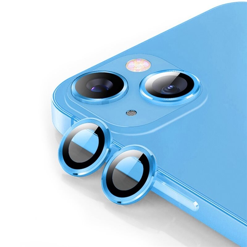 Hat Prince Gehard Glas Camera Protector Aluminium iPhone 14 Plus blauw - Dunne gekleurde lensbeschermers - Past samen met een hoesje