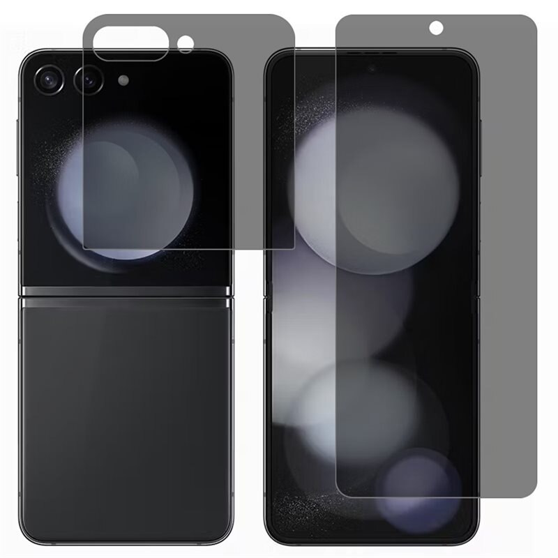 Samsung Galaxy Z Flip 6 Privacy Screenprotector voor binnen- en buitenbeeldscherm