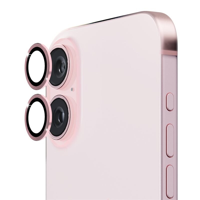 Hat Prince Gehard Glas Camera Protector Aluminium iPhone 16 Plus Roze - Dunne gekleurde lensbeschermers - Past samen met een hoesje