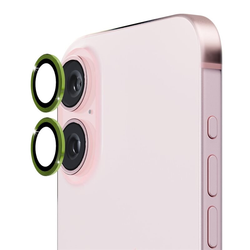 Hat Prince Gehard Glas Camera Protector Aluminium iPhone 16 Plus Groen - Dunne gekleurde lensbeschermers - Past samen met een hoesje