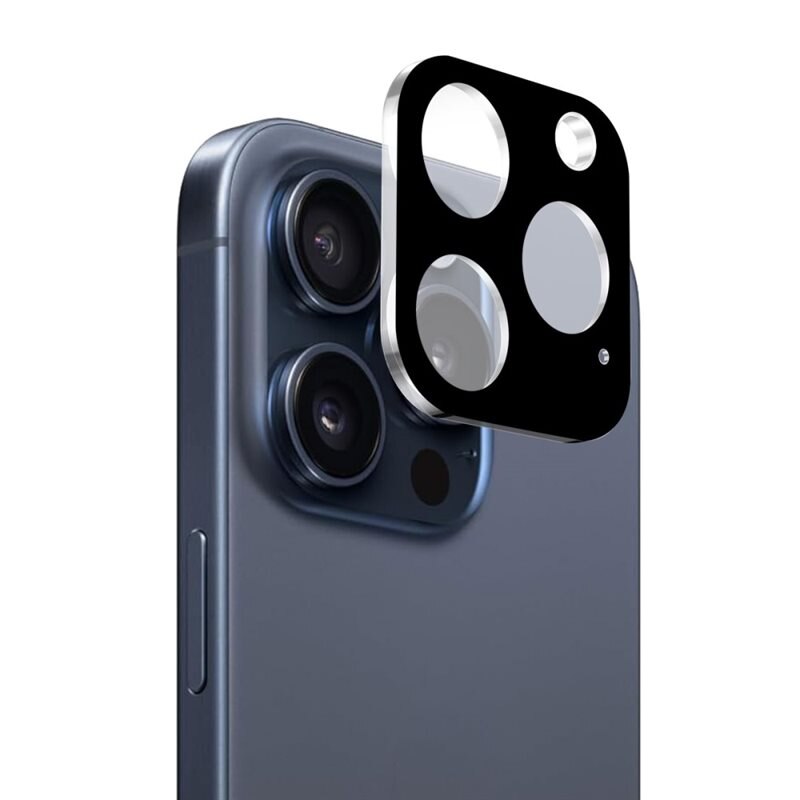 Hat Prince Gehard Glas Camera Protector iPhone 16 Pro Max zwart - Volledig dekkende lensbeschermer van gehard glas