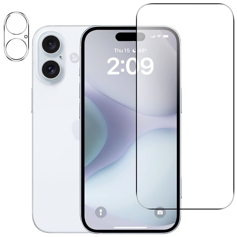 iPhone 16 Gehard Glas Screenprotector & Camera Protector