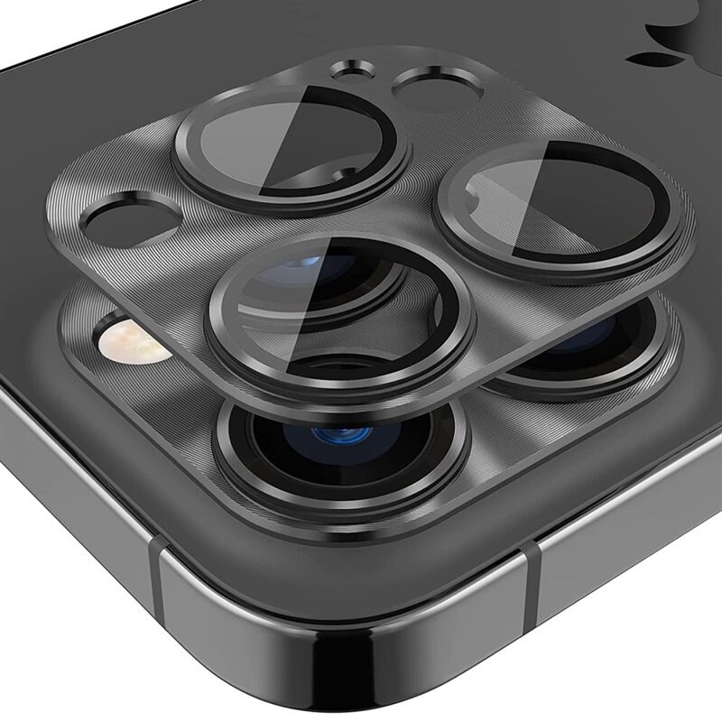 Hat Prince Gehard Glas Camera Protector Aluminium iPhone 16 Pro Max zwart - Gekleurde, vrolijke lensbeschermer van glas