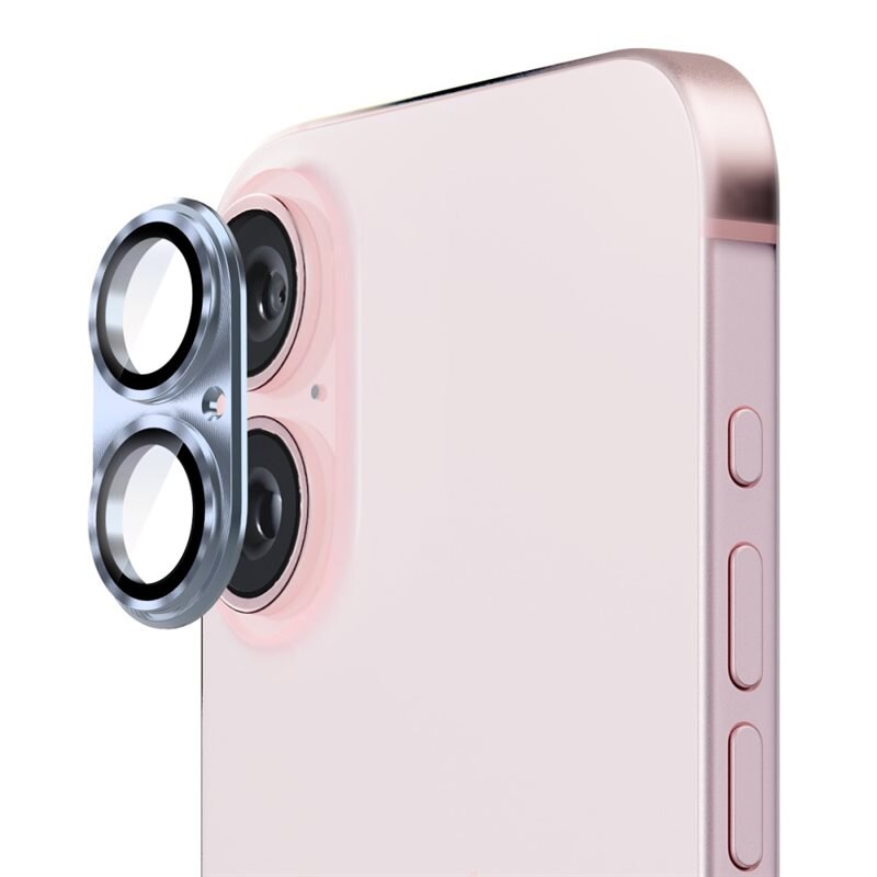 Hat Prince Gehard Glas Camera Protector Aluminium iPhone 16 blauw - Gekleurde, vrolijke lensbeschermer van glas
