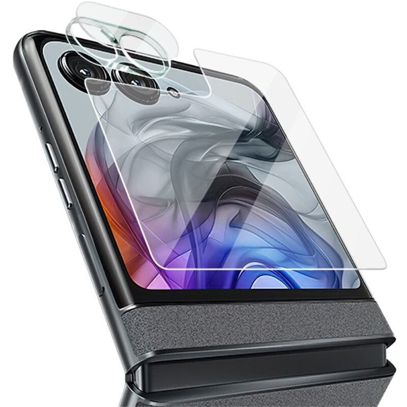 Imak Gehard Glas Camera Protector + Screenprotector Voorkant Motorola Razr 60 Transparant