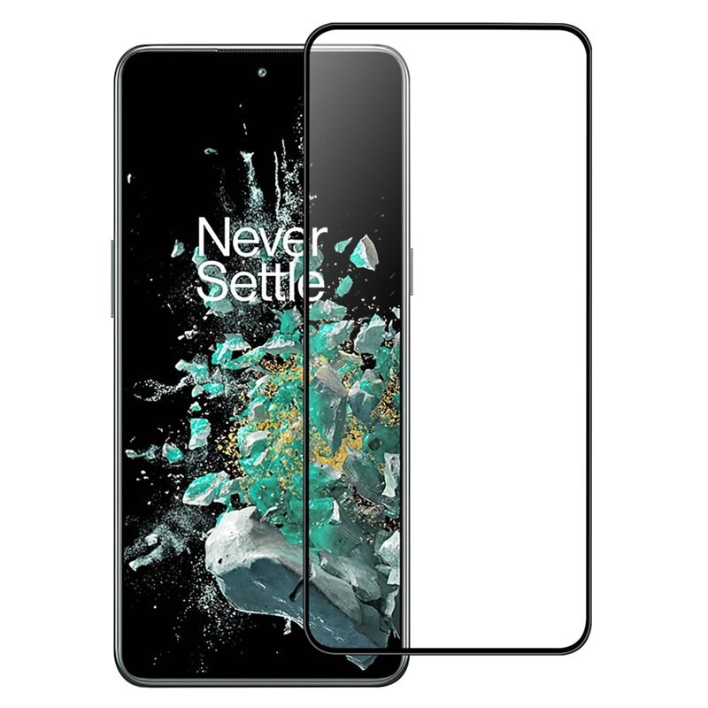 OnePlus 10T Full-cover Gehard Glas Screenprotector Zwart - Volledige dekking voor het scherm, met zwarte rand