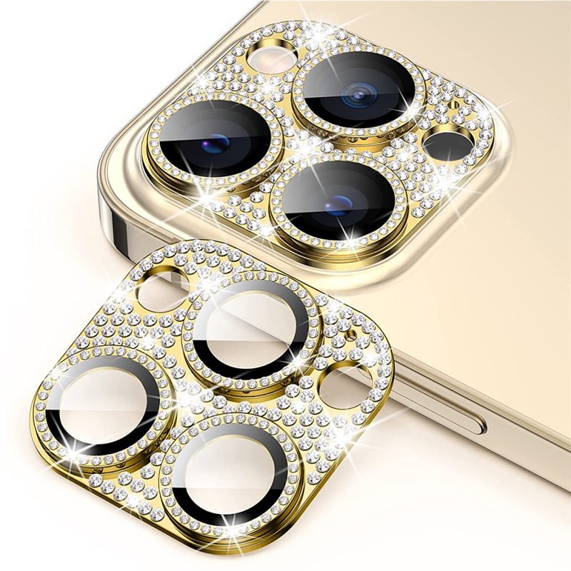Hat Prince Gehard Glas Glitter Camera Protector Aluminium iPhone 16 Pro Max goud