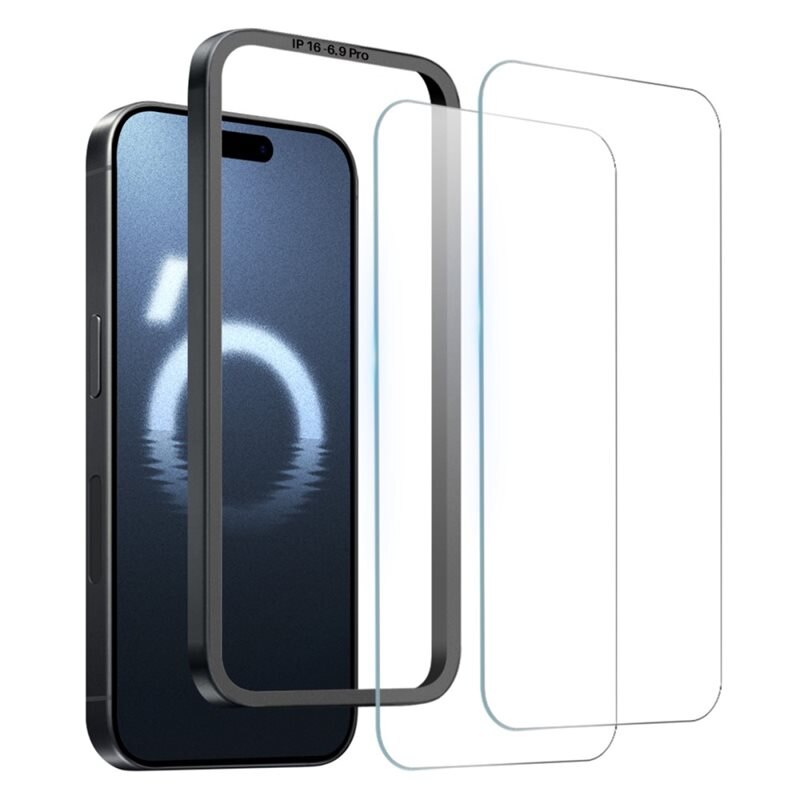 NORTHJO iPhone 16 Pro Max Screenprotector Gehard Glas met Installatieframe (2-pack)