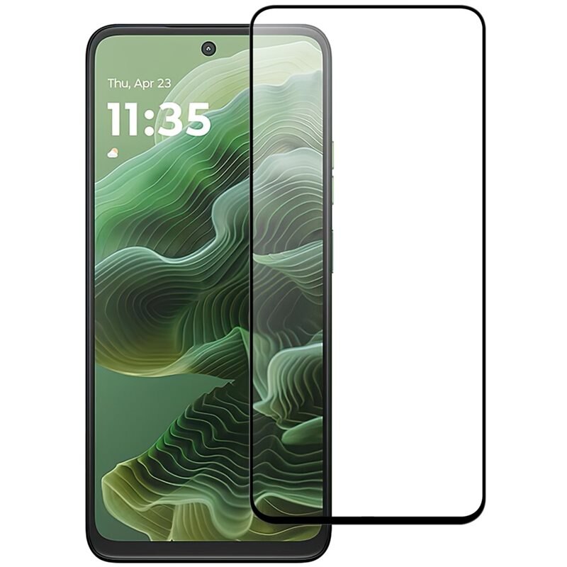 Motorola Moto G35 Full-cover Gehard Glas Screenprotector zwart - Volledige dekking voor het scherm, met zwarte rand