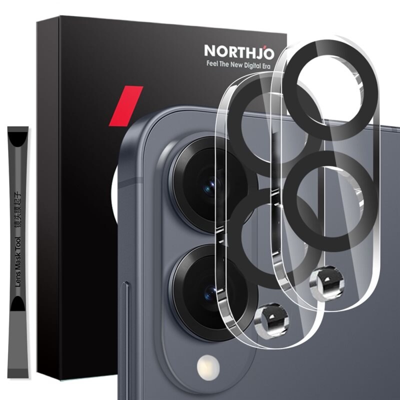 NORTHJO Samsung Galaxy S25 Edge Camera Protector Gehard Glas (2-pack)