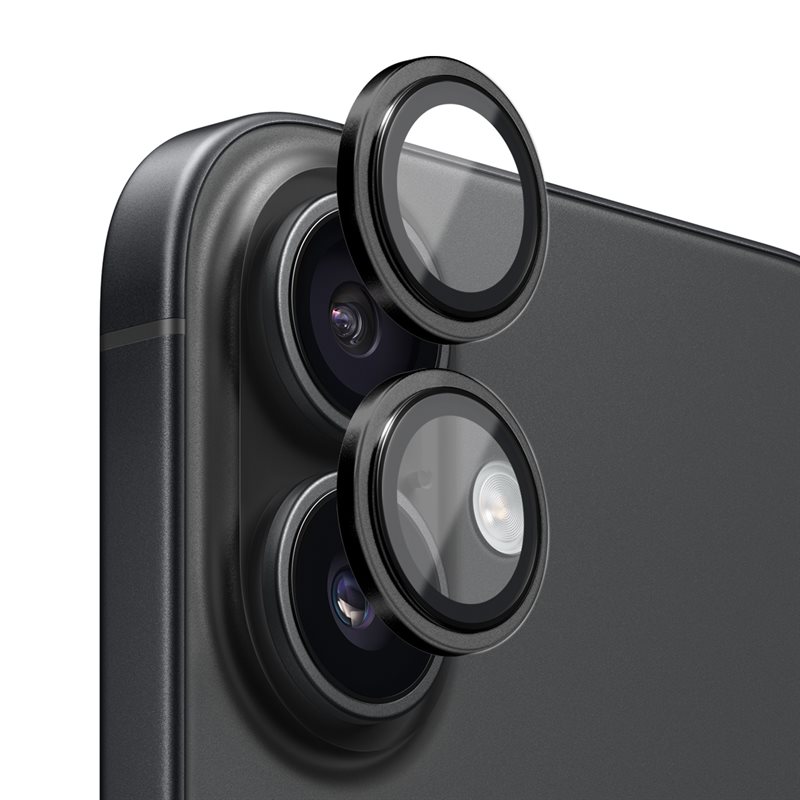 NORTHJO iPhone 17 Camera Protector Gehard Glas Aluminium Zwart
