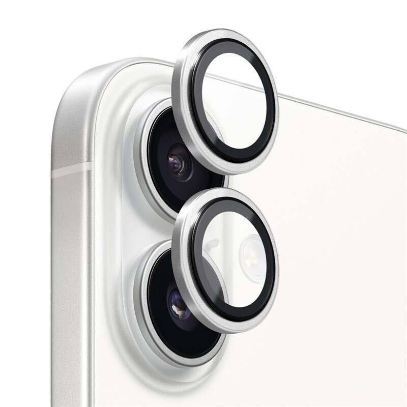 NORTHJO iPhone 17 Camera Protector Gehard Glas Aluminium Zilver